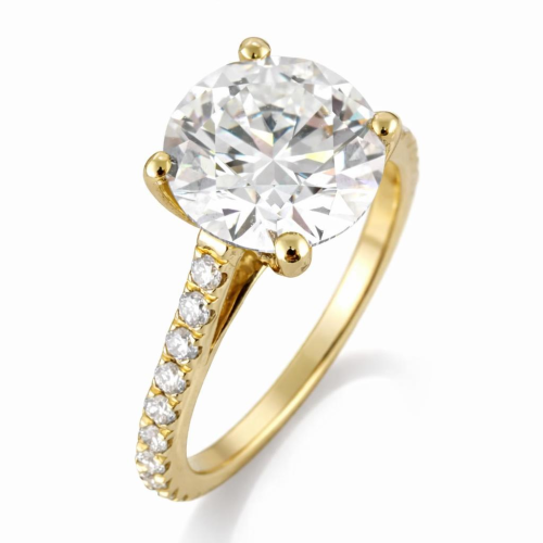 Home 37 Gold ring with large diamond