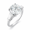 14k White Gold LAB Diamond Round Ring 4 Elegant diamond engagement ring design