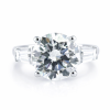 14k White Gold LAB Diamond Round Ring 5 Elegant diamond engagement ring design