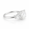 14k White Gold LAB Diamond Round Ring 6 Elegant diamond engagement ring design