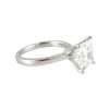 Silver ring with large diamond