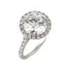 Elegant diamond ring with halo