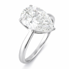Elegant pear-shaped diamond engagement ring
