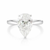 Elegant pear-shaped diamond engagement ring