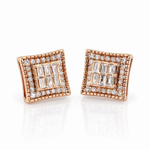 Home 27 Elegant rose gold diamond earrings