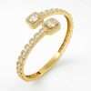 Elegant gold bangle with diamonds