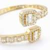 Elegant gold bangle with diamonds
