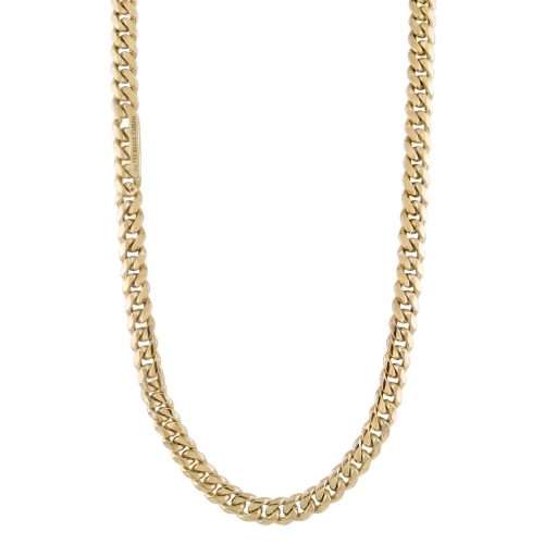 Home 10 Gold chain necklace on white background