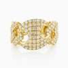 Gold ring adorned with diamonds