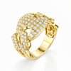 Gold ring adorned with diamonds