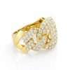 Gold ring with diamond-like embellishments