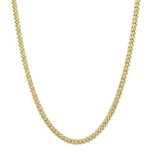 Home 8 Shiny gold chain necklace on white