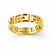 Gold ring with geometric patterns
