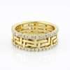 14k Yellow Gold Greek Design Ring 4 Gold ring with diamond embellishments