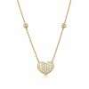 Gold heart necklace with diamonds