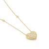 Gold heart necklace with diamonds