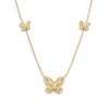 Gold necklace with butterfly charms