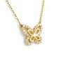 Gold butterfly necklace with diamonds