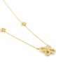 Gold necklace with floral pendant design