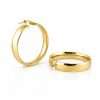 Gold hoop earrings and ring