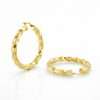 Twisted gold hoop earrings set
