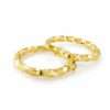 Twisted gold hoop earrings set