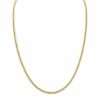 Gold chain necklace on white background