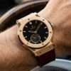 Luxury watch on wrist