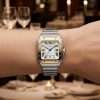 Elegant watch on a wrist
