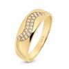 Gold ring with diamond accents