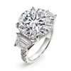 14k White Gold Round LAB Diamond Ring 4 Elegant diamond engagement ring design