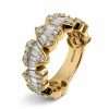Gold ring with diamond accents