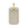 14k Gold Diamond Dog Tag Pendant 3 Gold pendant with diamond embellishments