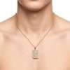 14k Gold Diamond Dog Tag Pendant 4 Gold necklace with diamond pendant.