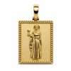 Gold pendant with religious figure