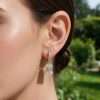Elegant earring on a model's ear