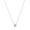 Simple silver necklace with diamond pendant