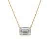 Elegant gold necklace with diamond pendant