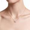 Elegant necklace with a clear gemstone