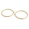 Two gold hoop earrings