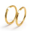 Twisted gold hoop earrings