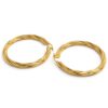 Twisted gold hoop earrings set