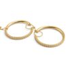 Gold hoop earrings with diamonds