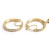 Gold hoop earrings with diamonds